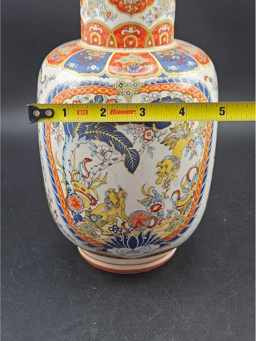 Vtg Mid Century Chinoiserie Foo Dog Vase & Bowl Set Eken & Ardalt Italian Style